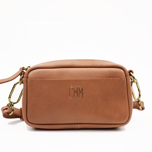 Madewell Handbags - New MADEWELL Leather Carabiner Mini Crossbody Bag MONGRAMMED CMM Warm Hickory